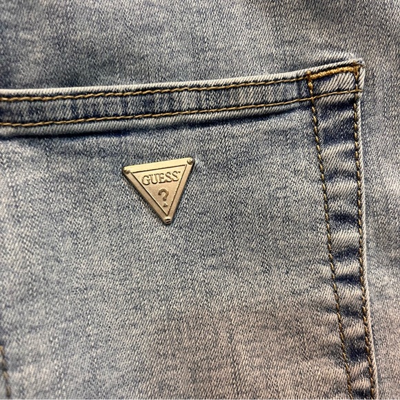 Guess Stretchy Jean Skirt With Stripes - Picture 3 of 10